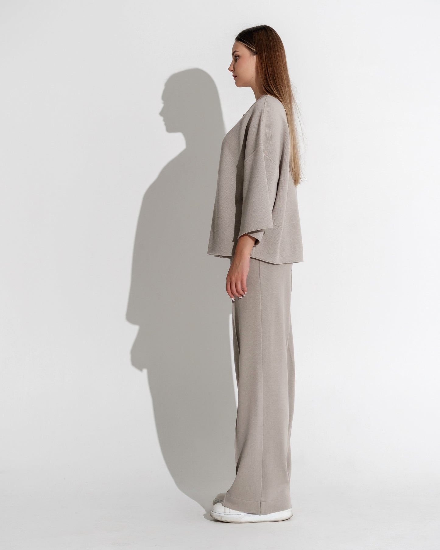 ZIPPED OVERSIZED JACKET STONE COL