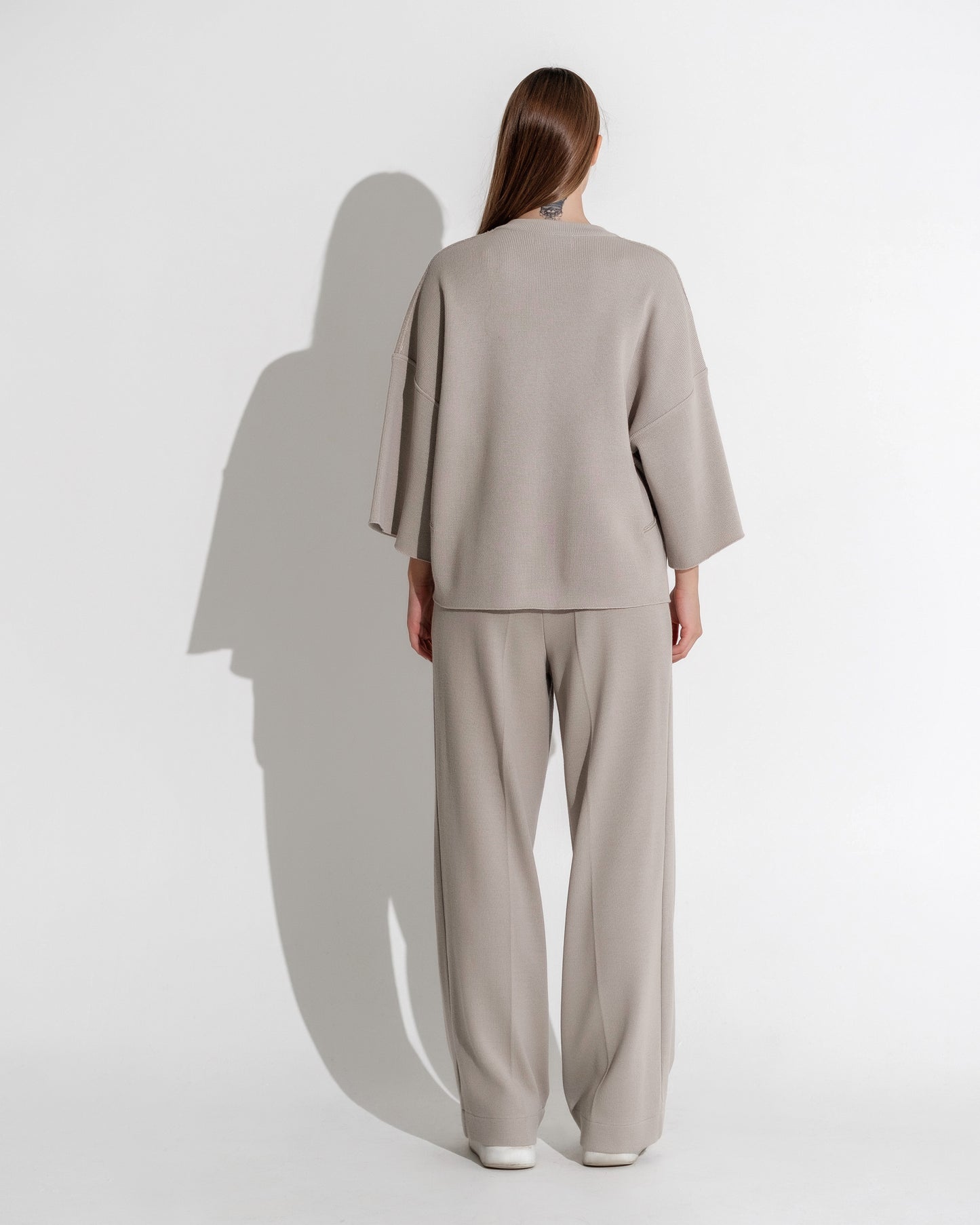 ZIPPED OVERSIZED JACKET STONE COL