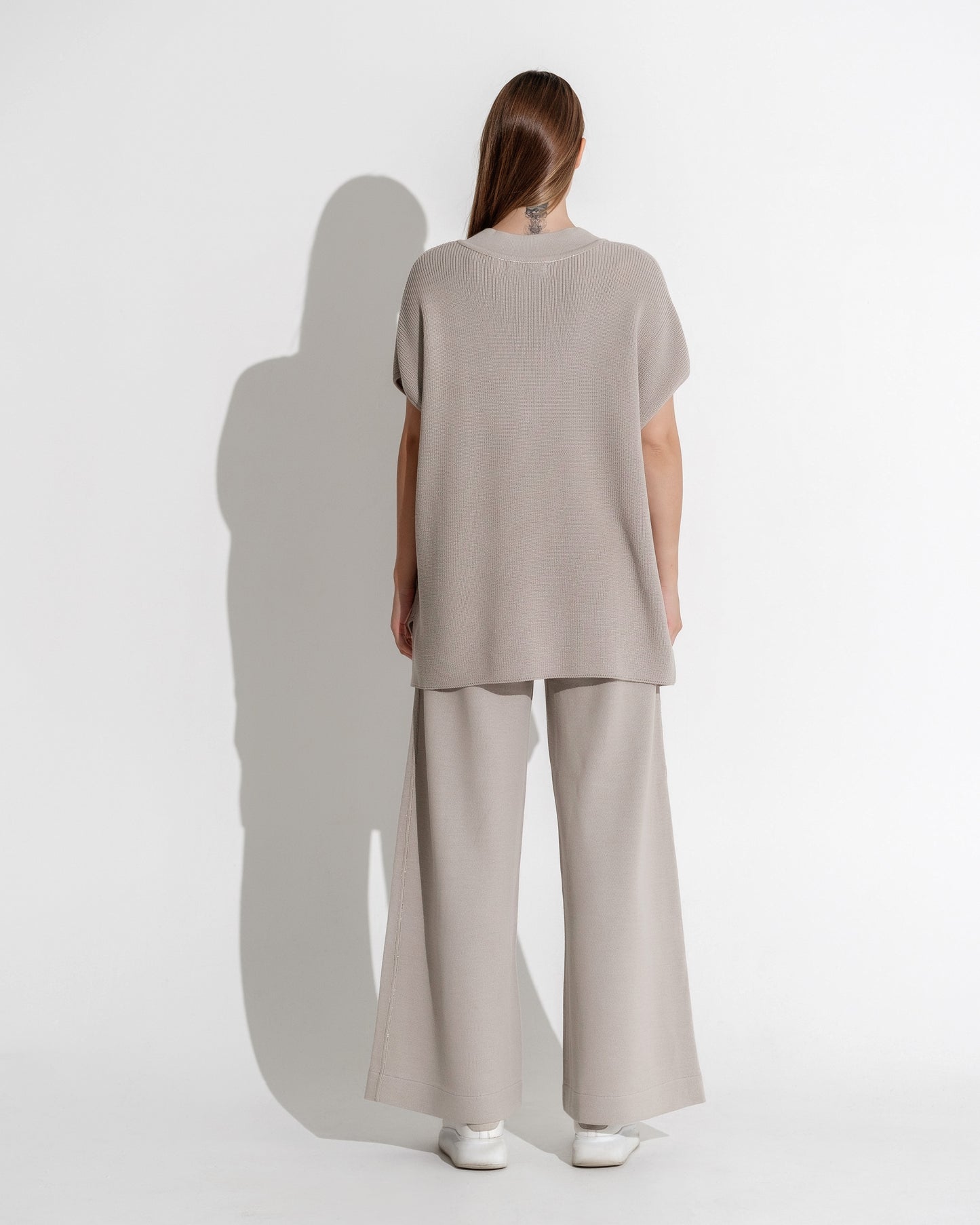WIDE PANTS IN STONE