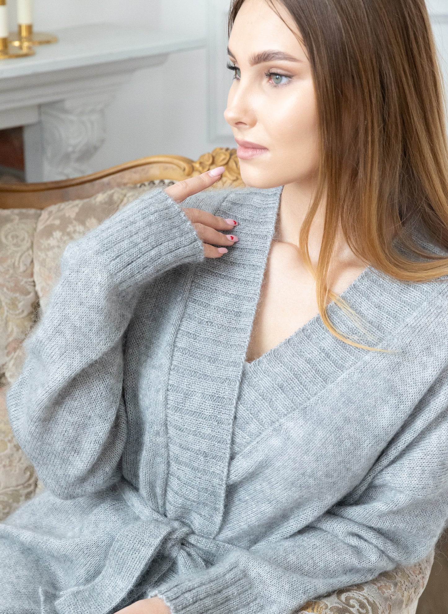 ALPACA-CASHMERE CARDIGAN