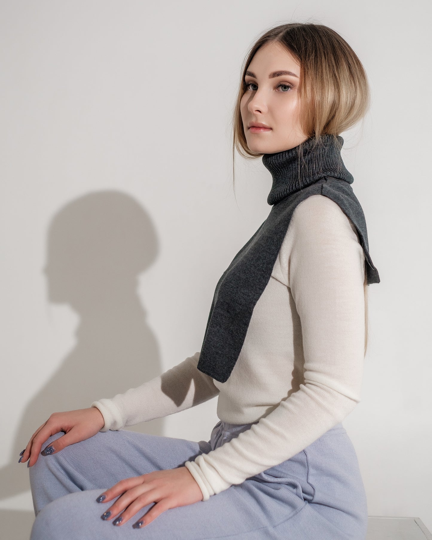 ROLL SCARF in anthracite