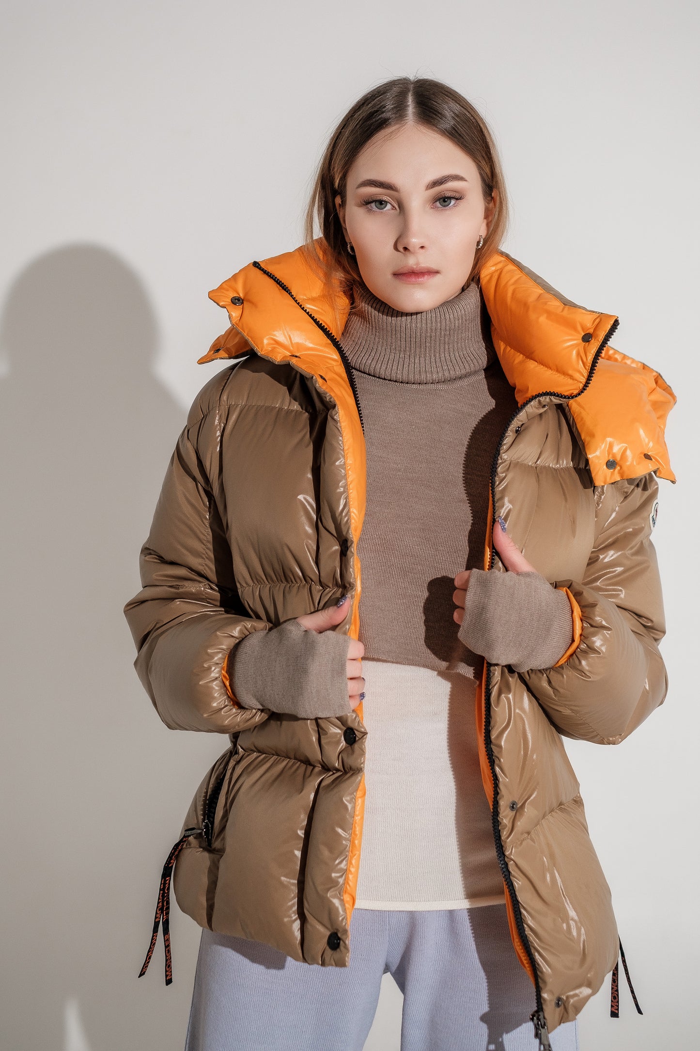 ROLL SCARF in camel