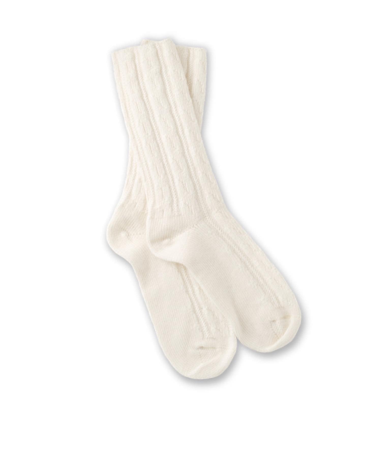 Angora socks in beige